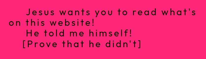 Jesus wants you to read what's on this page